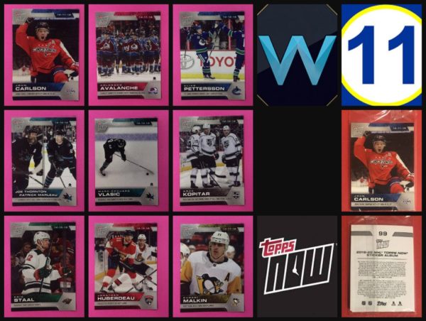 2019 Topps NOW Week 11- (John Carlson Red Jersey Top) 9 Sticker Sealed Cellophane (No Chase) package (1 of 738)