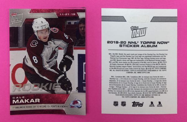 2019 Topps NOW Week 8- #68- Cale Makar 3 (1 of 697)