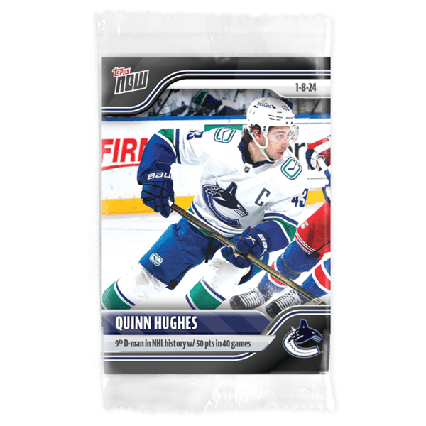 2023-24 TOPPS NOW  #80- Quinn Hughes 3 (1 of 296)