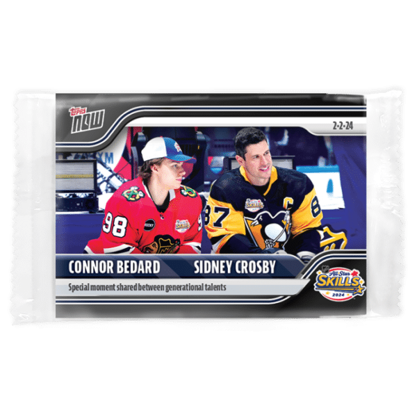 2023-24 TOPPS NOW  #107- Connor Bedard 10/ Sidney Crosby 6 (1 of 8016)