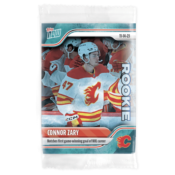 2023-24 TOPPS NOW /10 Blue Ice Parallel  #36- Connor Zary (1 of 10)