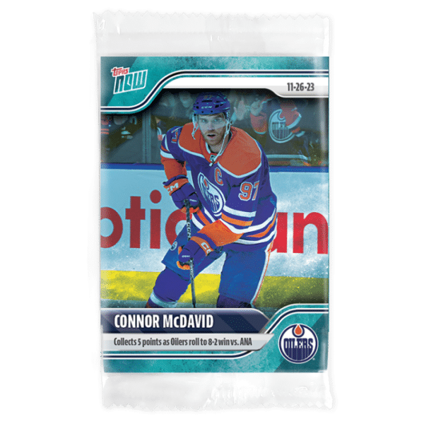 2023-24 TOPPS NOW /10 Blue Ice Parallel  #46- Connor McDavid (1 of 10)