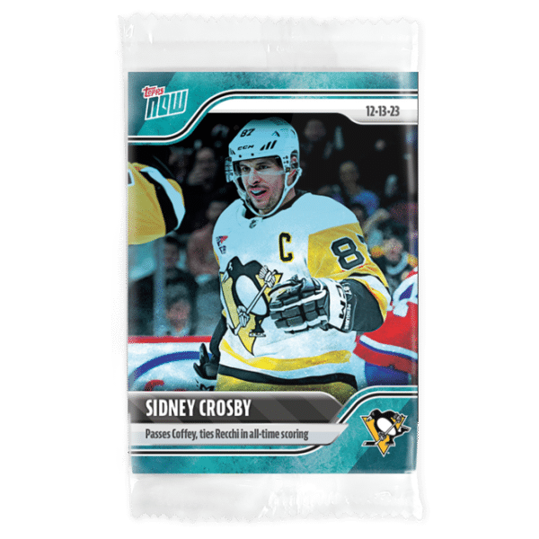 2023-24 TOPPS NOW /10 Blue Ice Parallel  #59- Sidney Crosby 4 (1 of 10)