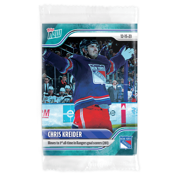 2023-24 TOPPS NOW /10 Blue Ice Parallel  #61- Chris Kreider (1 of 10)