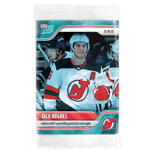 2023-24 TOPPS NOW /10 Blue Ice Parallel  #63- Jack Hughes 3 (1 of 10)