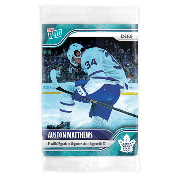 2023-24 TOPPS NOW /10 Blue Ice Parallel  #69- Auston Matthews 3 (1 of 10)