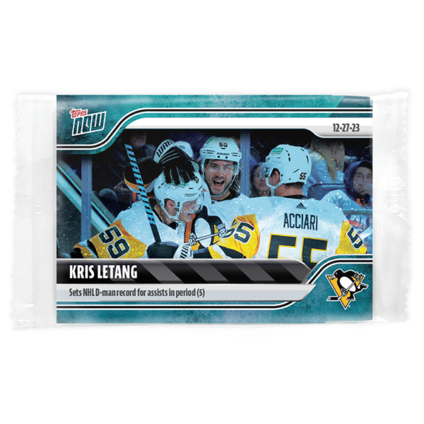 2023-24 TOPPS NOW /10 Blue Ice Parallel  #71- Kris Letang 2 (1 of 10)