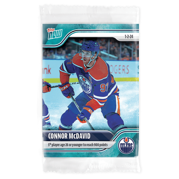 2023-24 TOPPS NOW /10 Blue Ice Parallel  #78- Connor McDavid 2 (1 of 10)