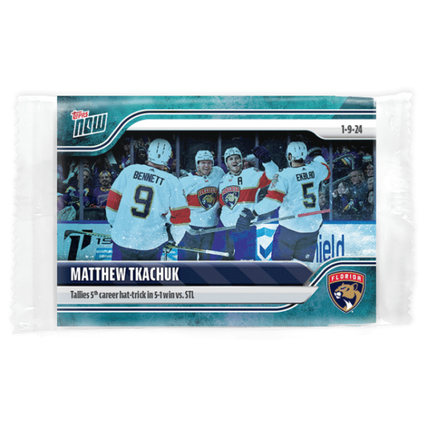 2023-24 TOPPS NOW /10 Blue Ice Parallel  #82- Matthew Tkachuk (1 of 10)