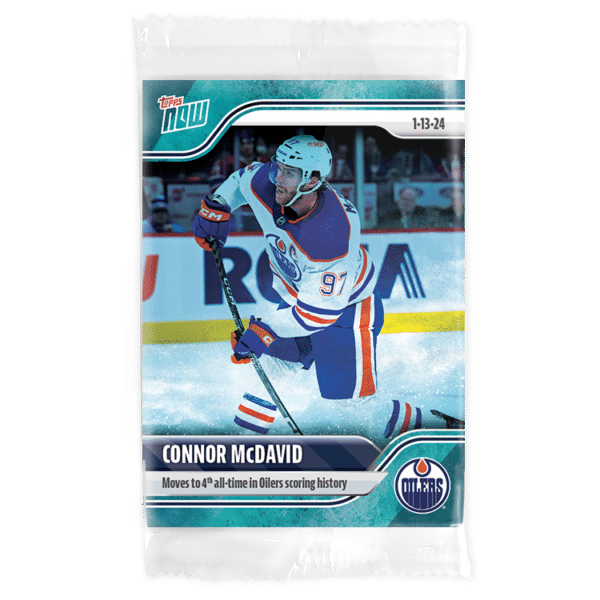 2023-24 TOPPS NOW /10 Blue Ice Parallel  #85- Connor McDavid 3 (1 of 10)