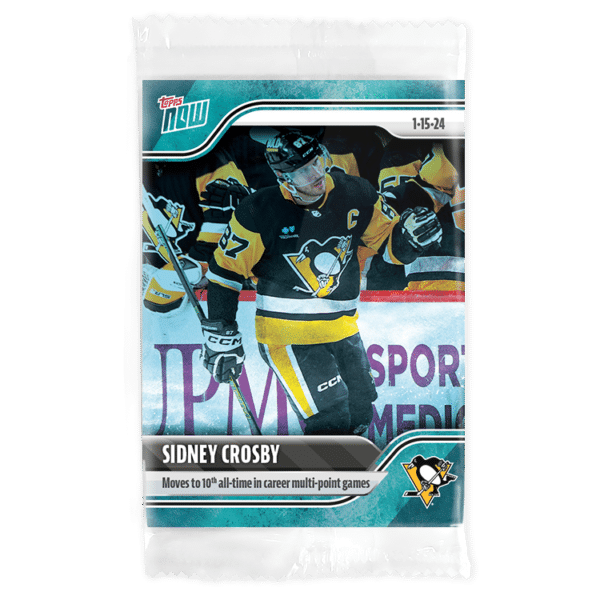 2023-24 TOPPS NOW /10 Blue Ice Parallel  #87- Sidney Crosby 5 (1 of 10)