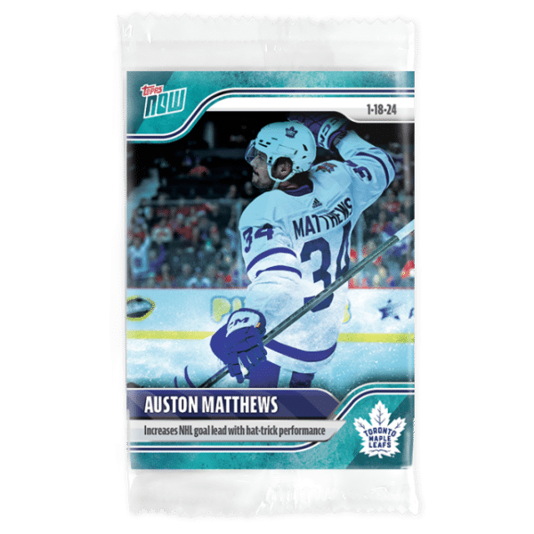 2023-24 TOPPS NOW /10 Blue Ice Parallel  #91- Auston Matthews 4 (1 of 10)