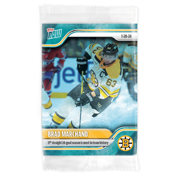 2023-24 TOPPS NOW /10 Blue Ice Parallel  #92- Brad Marchand 2 (1 of 10)