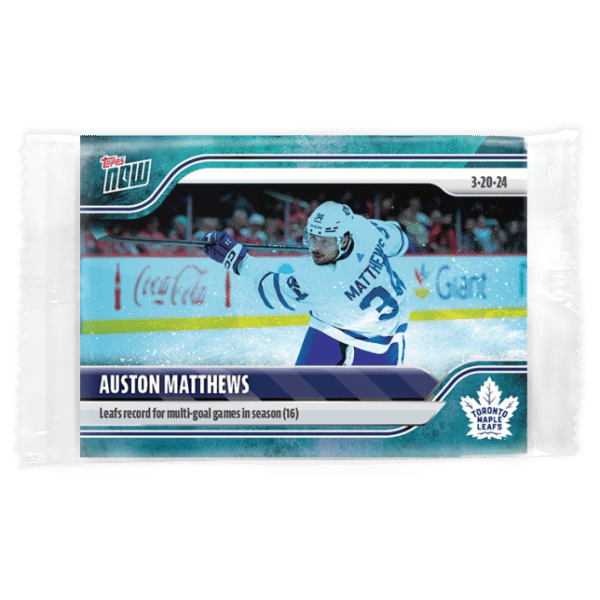 2023-24 TOPPS NOW /10 Blue Ice Parallel  #150- Auston Matthews 8 (1 of 10)