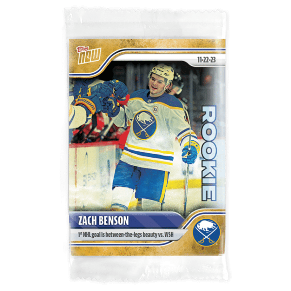 2023-24 TOPPS NOW /1 Gold Ice Parallel  #44- Zach Benson (1 of 1)