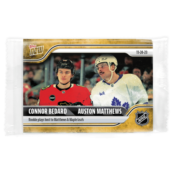 2023-24 TOPPS NOW /1 Gold Ice Parallel  #45- Connor Bedard 6/ Auston Matthews 3 (1 of 1)