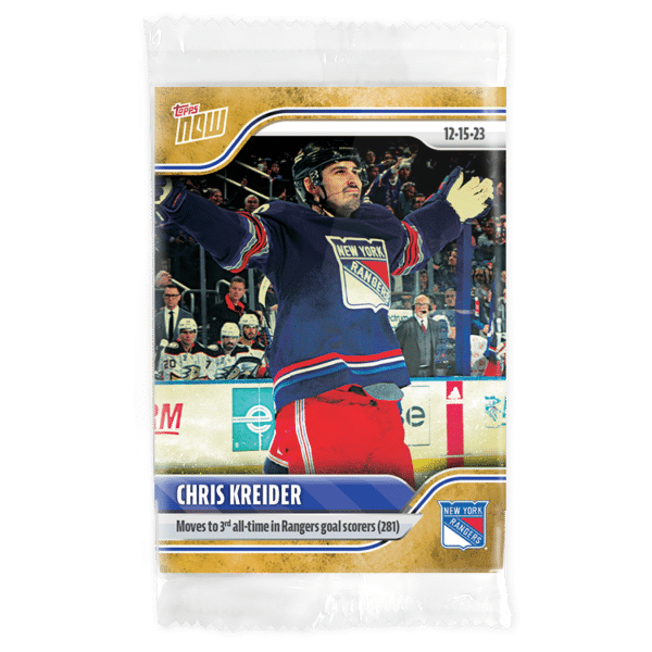 2023-24 TOPPS NOW /1 Gold Ice Parallel  #61- Chris Kreider (1 of 1)