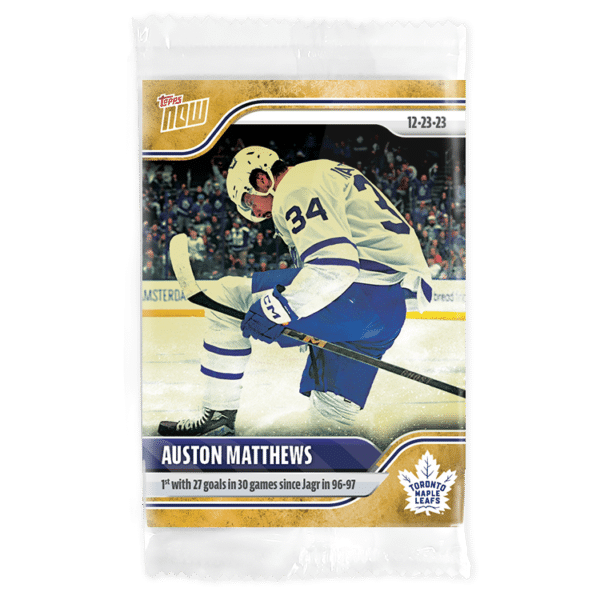 2023-24 TOPPS NOW /1 Gold Ice Parallel  #69- Auston Matthews 3 (1 of 1)