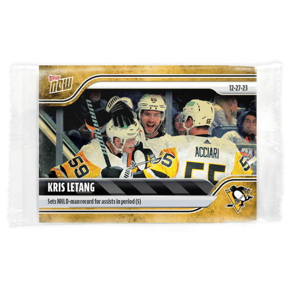 2023-24 TOPPS NOW /1 Gold Ice Parallel  #71- Kris Letang 2 (1 of 1)