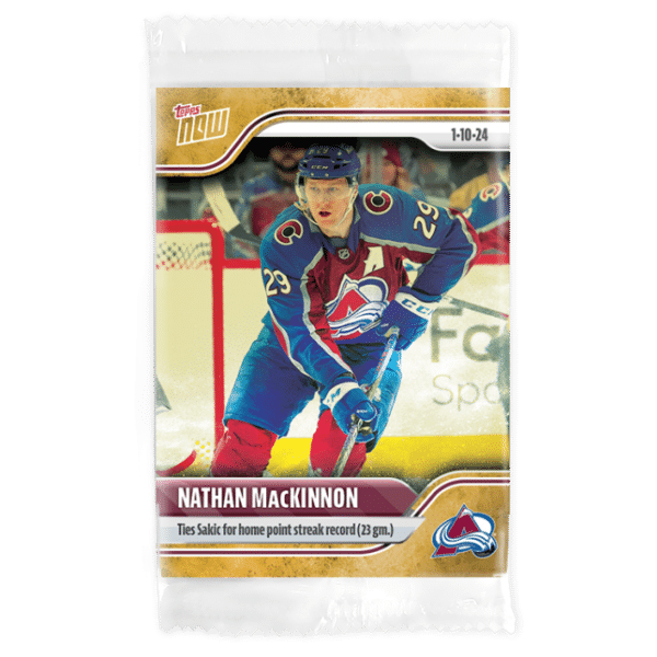 2023-24 TOPPS NOW /1 Gold Ice Parallel  #84- Nathan MacKinnon 3 (1 of 1)