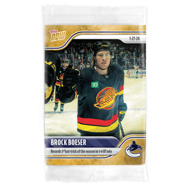 2023-24 TOPPS NOW /1 Gold Ice Parallel  #100- Brock Boeser 2 (1 of 1)