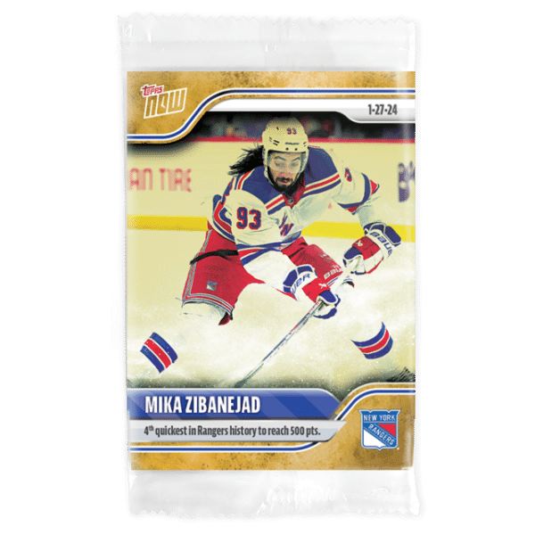 2023-24 TOPPS NOW /1 Gold Ice Parallel  #102- Mika Zibanejad (1 of 1)