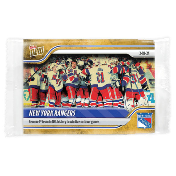 2023-24 TOPPS NOW /1 Gold Ice Parallel  #124- New York Rangers (1 of 1)