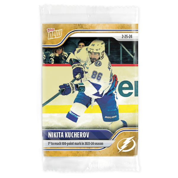 2023-24 TOPPS NOW /1 Gold Ice Parallel  #128- Nikita Kucherov (1 of 1)