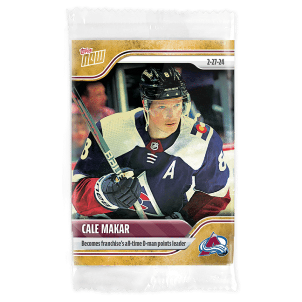 2023-24 TOPPS NOW /1 Gold Ice Parallel  #131- Cale Makar 3 (1 of 1)