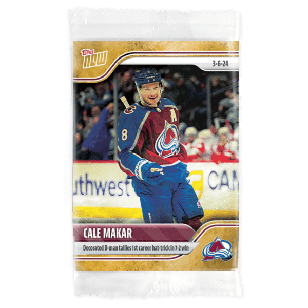 2023-24 TOPPS NOW /1 Gold Ice Parallel  #138- Cale Makar 4 (1 of 1)