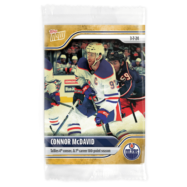 2023-24 TOPPS NOW /1 Gold Ice Parallel  #139- Connor McDavid 8 (1 of 1)