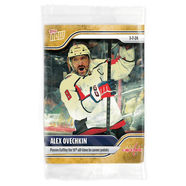 2023-24 TOPPS NOW /1 Gold Ice Parallel  #140- Alexander Ovechkin 3 (1 of 1)