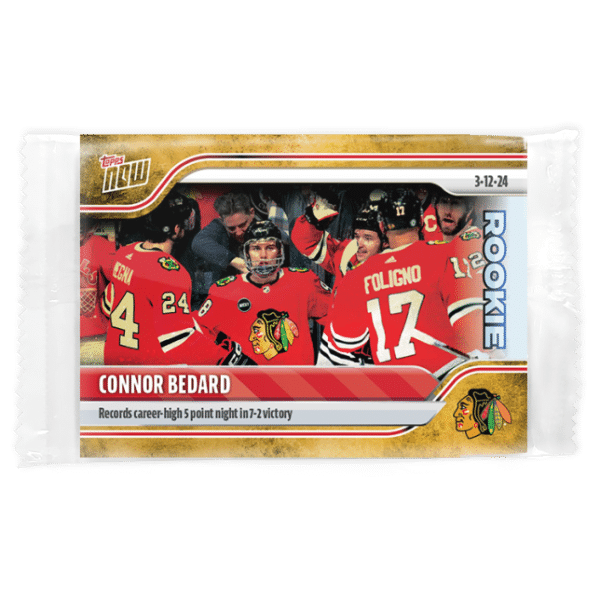 2023-24 TOPPS NOW /1 Gold Ice Parallel  #144- Connor Bedard 12 (1 of 1)