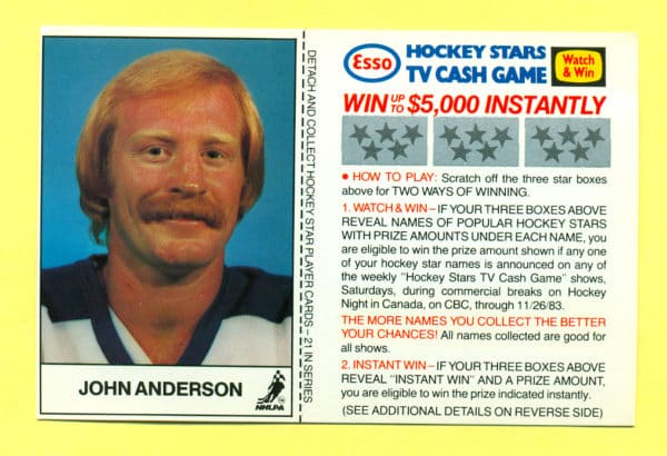 1983 Esso Cards #2-John Anderson