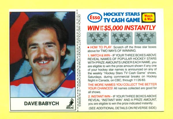 1983 Esso Cards #3-Dave Babych