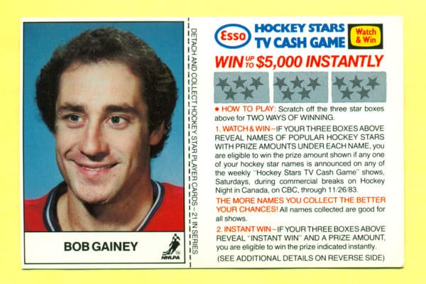 1983 Esso Cards #7-Bob Gainey