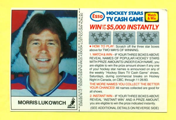 1983 Esso Cards #11-Morris Lukowich