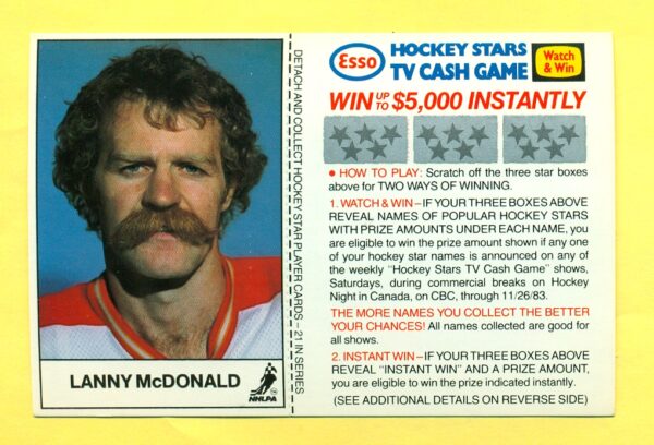 1983 Esso Cards #12-Lanny McDonald