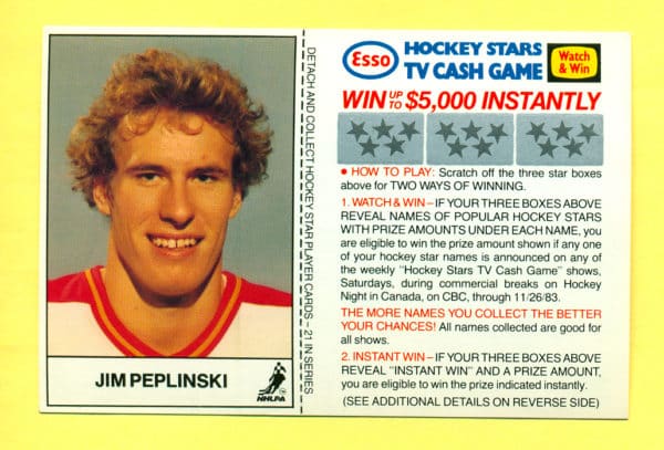 1983 Esso Cards #14-Jim Peplinski