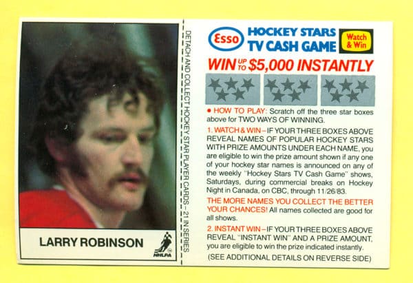 1983 Esso Cards #16-Larry Robinson