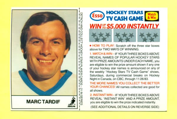 1983 Esso Cards #19-Marc Tardif