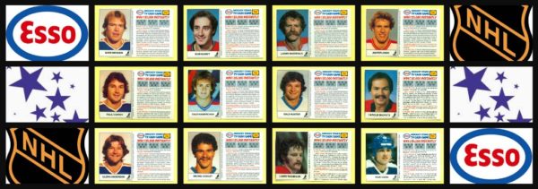 1983 Esso NHL Mini Card Set of 21 Factory Unscratched Panels