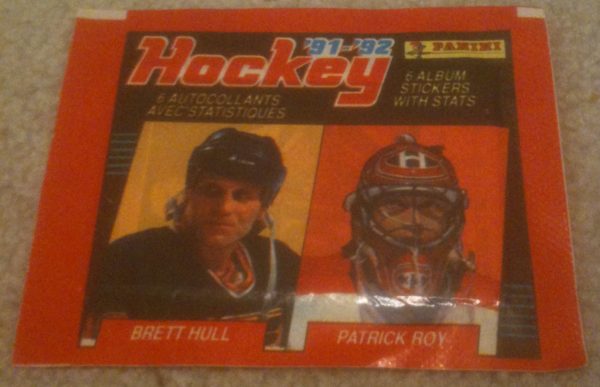 1991 Panini EMPTY (No stickers inside) NHL Roy sticker pack