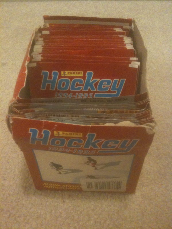 1994 Panini NHL Full Box of 50 Sticker Packages (300 stickers in box)