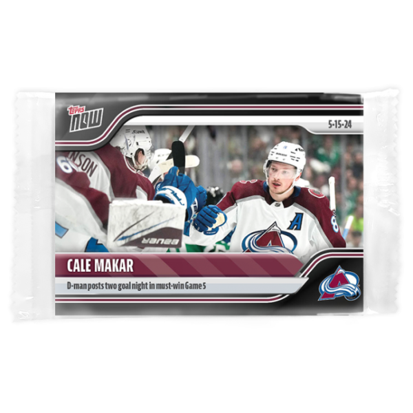 2023-24 TOPPS NOW  #198- Cale Makar 5 (1 of 131)