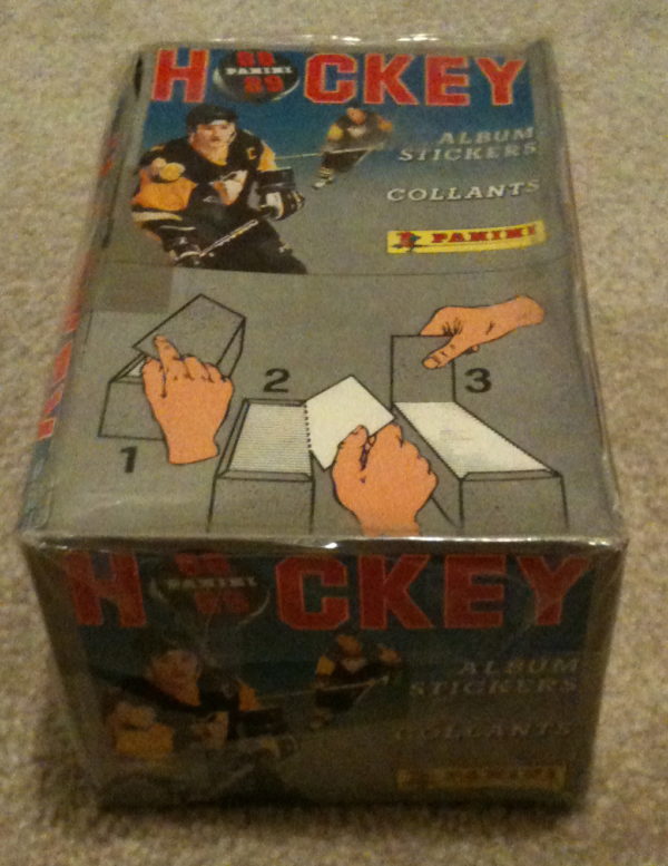 1988 Panini NHL Full Box of 100 Sticker Packages (600 stickers in box) (Never Opened)