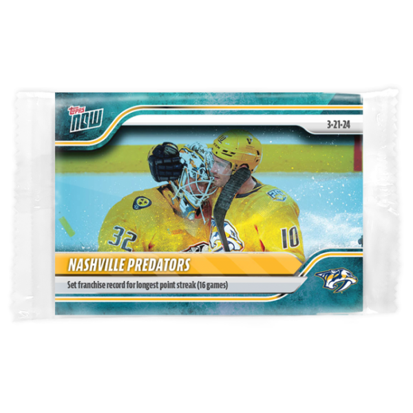 2023-24 TOPPS NOW /10 Blue Ice Parallel  #152- Nashville Predators (1 of 10)