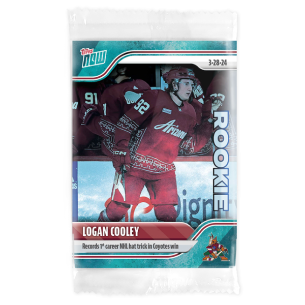 2023-24 TOPPS NOW /10 Blue Ice Parallel  #157- Logan Cooley 3 (1 of 10)