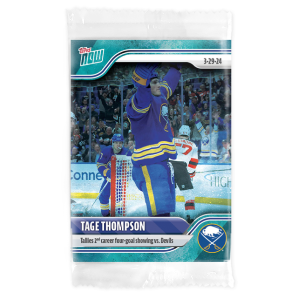 2023-24 TOPPS NOW /10 Blue Ice Parallel  #158- Tage Thompson (1 of 10)