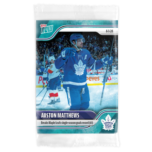 2023-24 TOPPS NOW /10 Blue Ice Parallel  #160- Auston Matthews 10 (1 of 10)